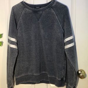 forever 21 jersey stripe sweatshirt crewneck